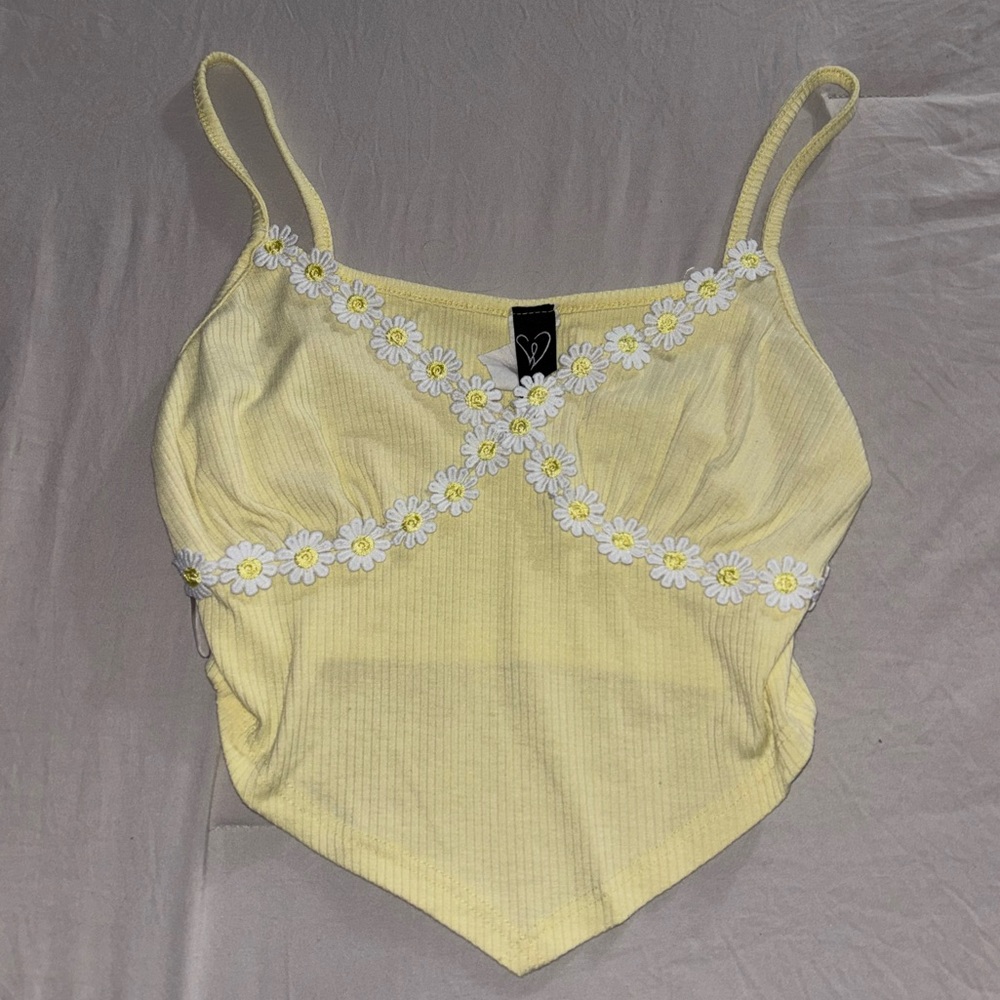 Women’s cute yellow flower cami from Windsor going out top